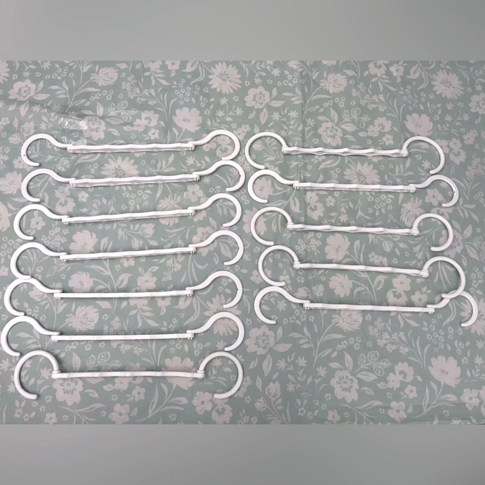Set (12) of White Closet Hanger Connectors